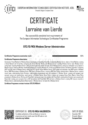 EITC-IS-WSA-AAL08101234-Suppl